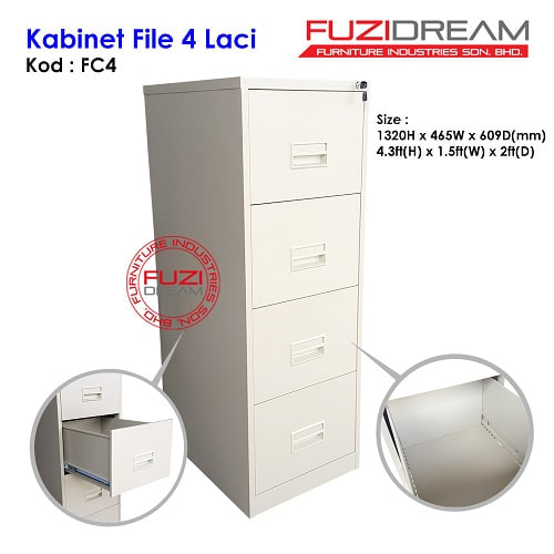 kabinet-file-4-laci-empat-drawer-berkunci